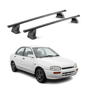 Barres de toit transversales acier pour Mazda 121 1996-2002 3Portes TÜV Noir 2x