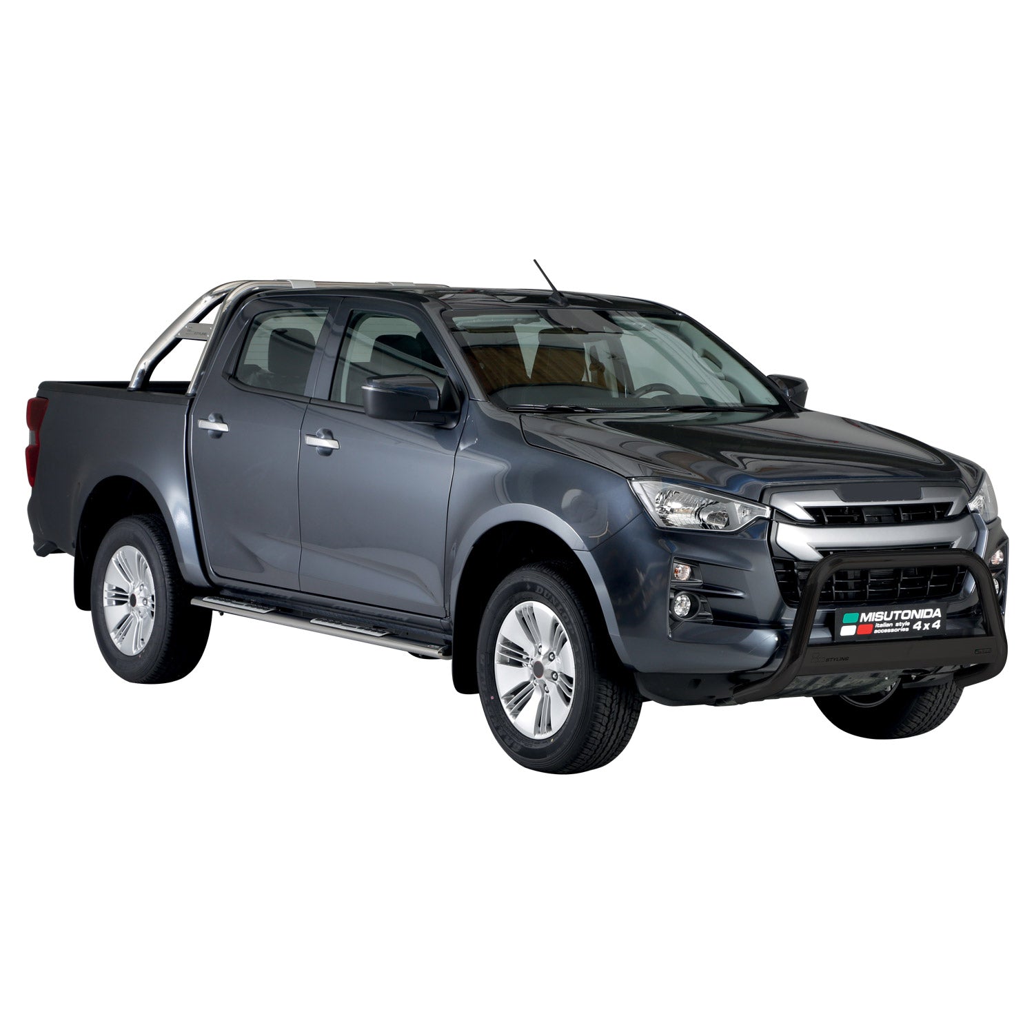 Pare-buffle Avant pour Isuzu D-Max 2019-2022 Pre-FL 63mm Acier Inoxydable Noir