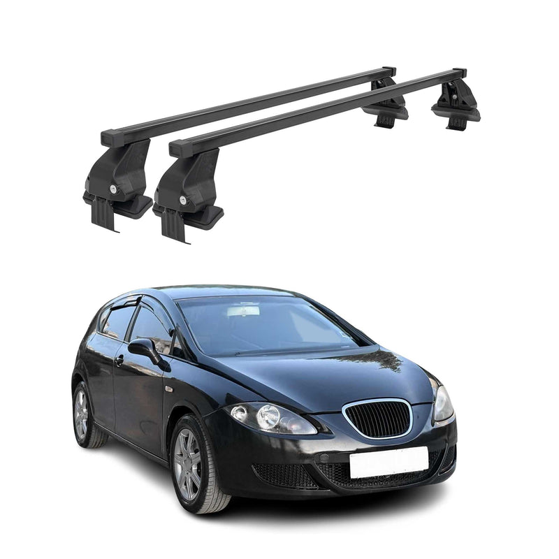 Barres Transversales Menabo pour Seat Leon II 2005-2009 Noir