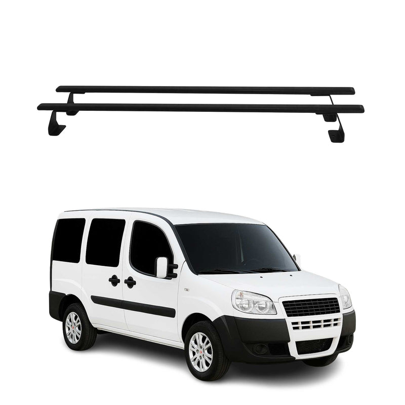 Barres de toit transversales Fiat Doblo 2000-2010 noir en acier