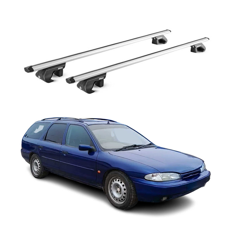 Barres de toit transversales pour Ford Mondeo Break 1993-2014 Alu Gris 2x ABE