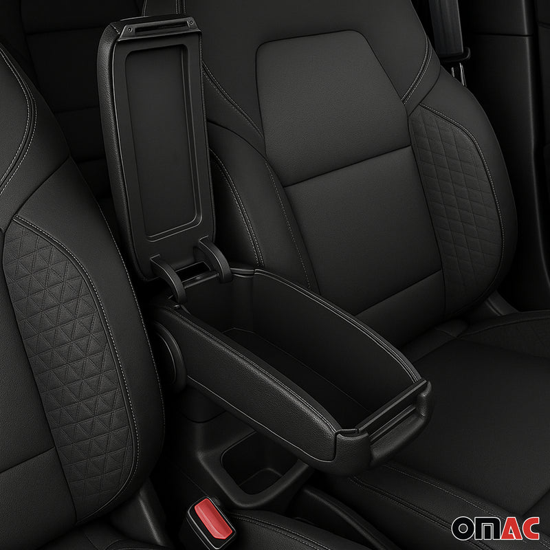 Accoudoir pour Opel Corsa F HB 2019-2025 Vinyl Abs Noir