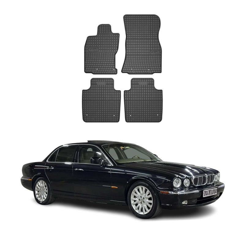 Tapis de Sol pour Jaguar XJ 2002-2009 Caoutchouc Noir
