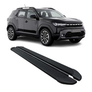 Marchepieds Latéraux pour Renault Duster / Dacia Duster 2024-2026 Alu Noir 2 Pcs
