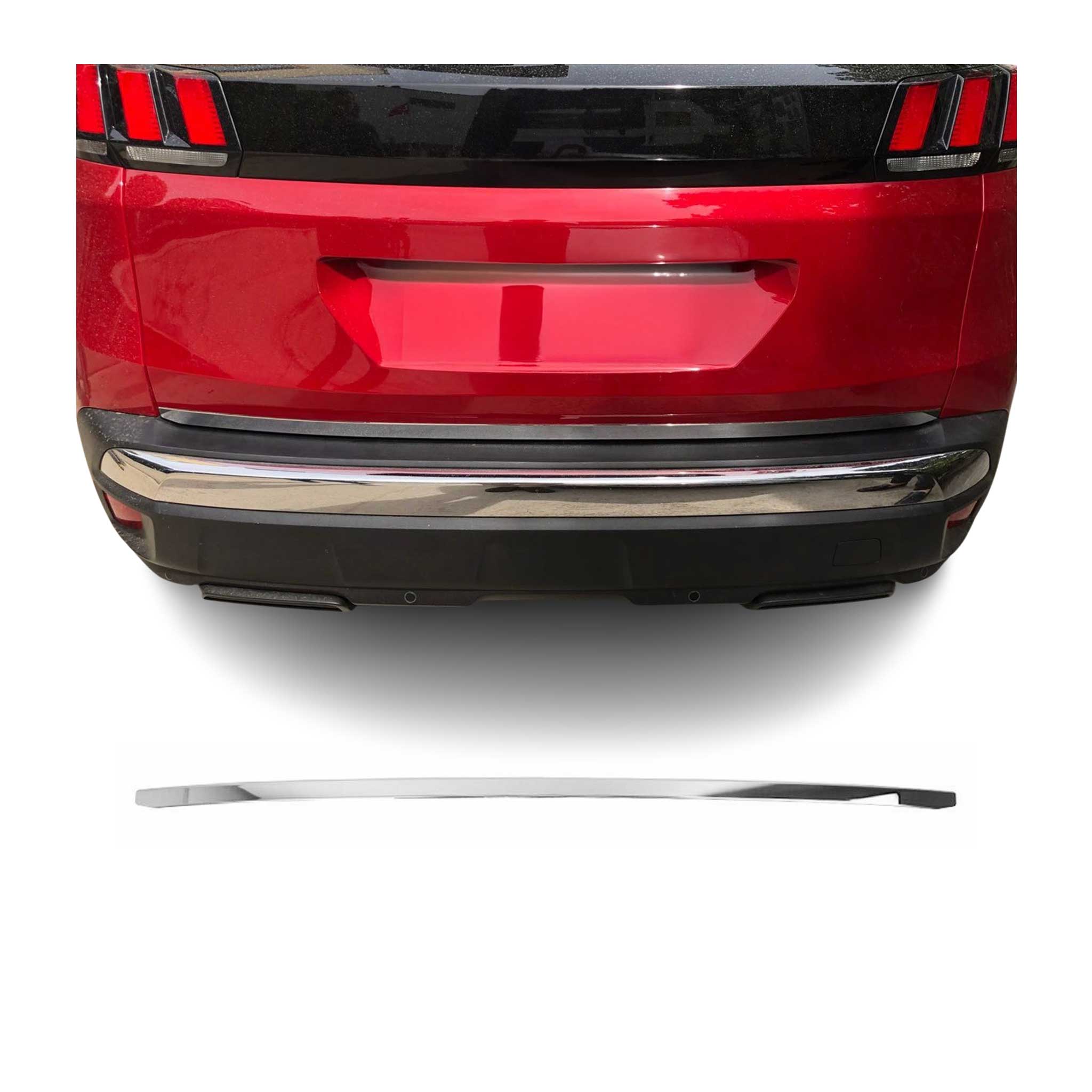Garniture de Hayon Coffre pour Peugeot 3008 2016-2023 acier inox