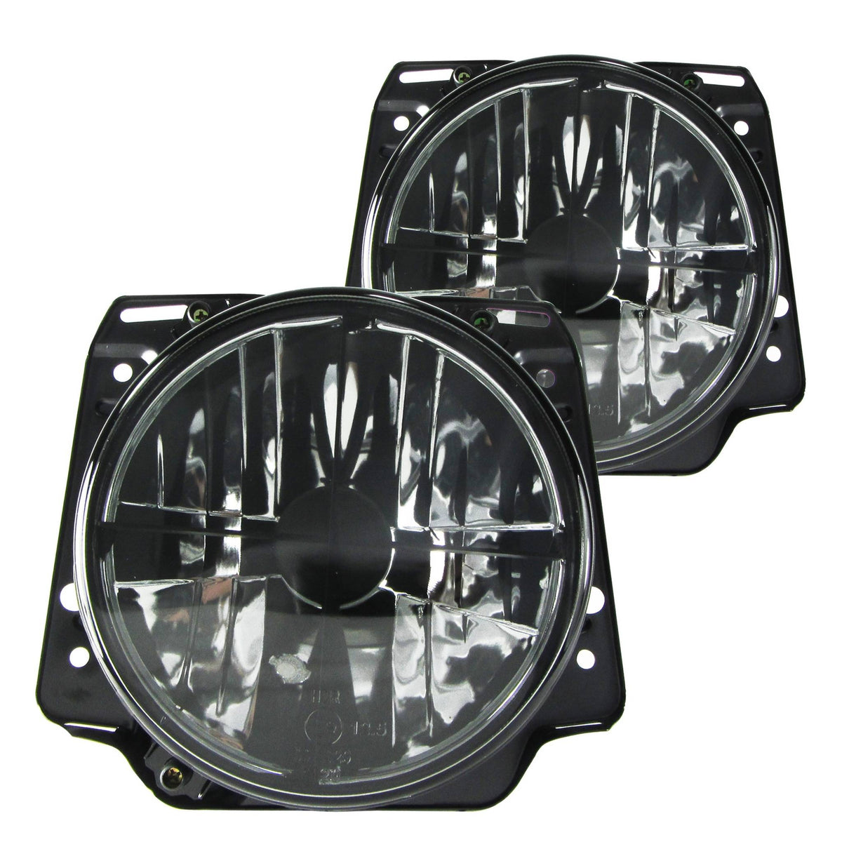 JOM Phare Avant H4 pour VW Golf 2 renforcé avec Croix Noir Verre Transparent