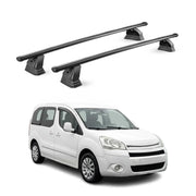 Barres de toit transversales acier pour Citroen Berlingo II 2008-2018 Noir 2Pcs