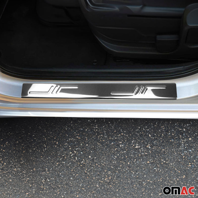 Couverture de Seuil de porte pour Citroen Jumper 2006-2025 acier inox chromé 2x