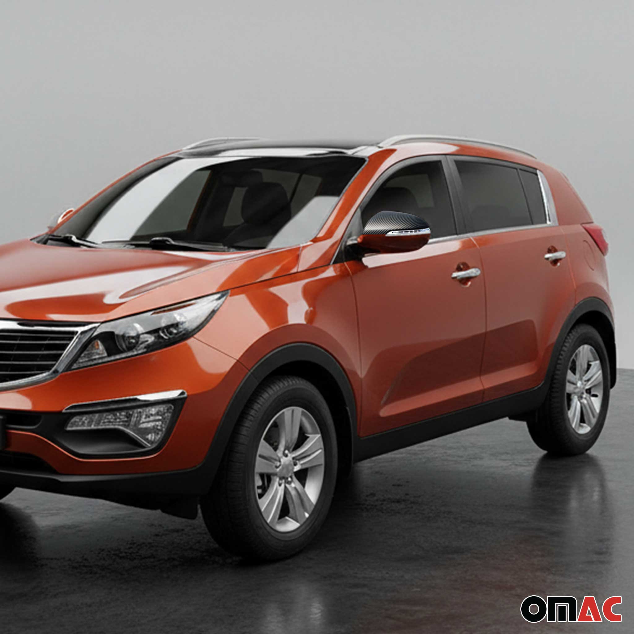 Coques de Rétroviseurs pour Kia Sportage 2010-2015 en Carbone Noir