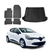 Kit Tapis de sol et coffre pour Renault Clio 2012-2022 Noir TPE