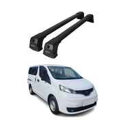 Barres de toit transversales pour Nissan NV200 2009-2020 Aluminium Noir