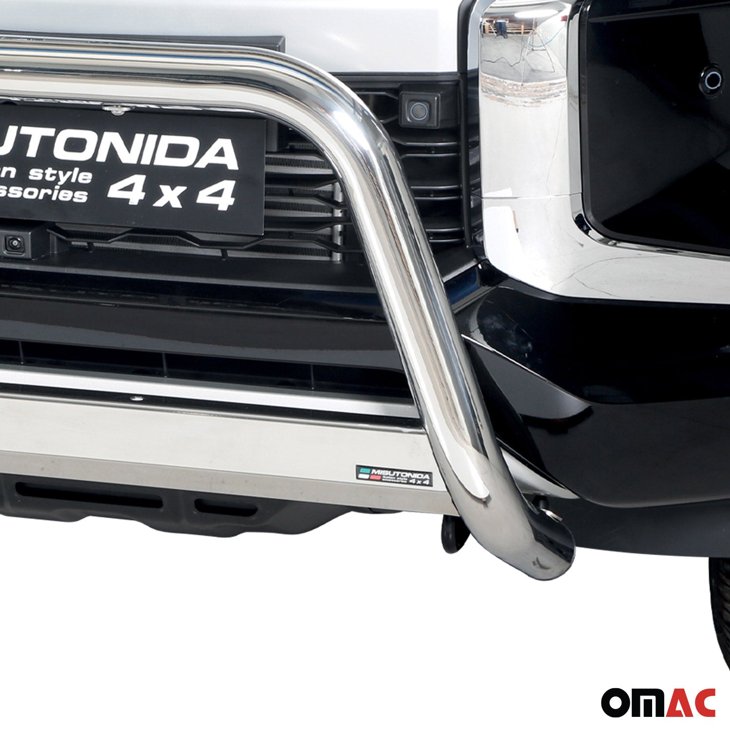 Pare-buffle Avant pour Mitsubishi L200 2019-2023 63 mm en Acier Gris