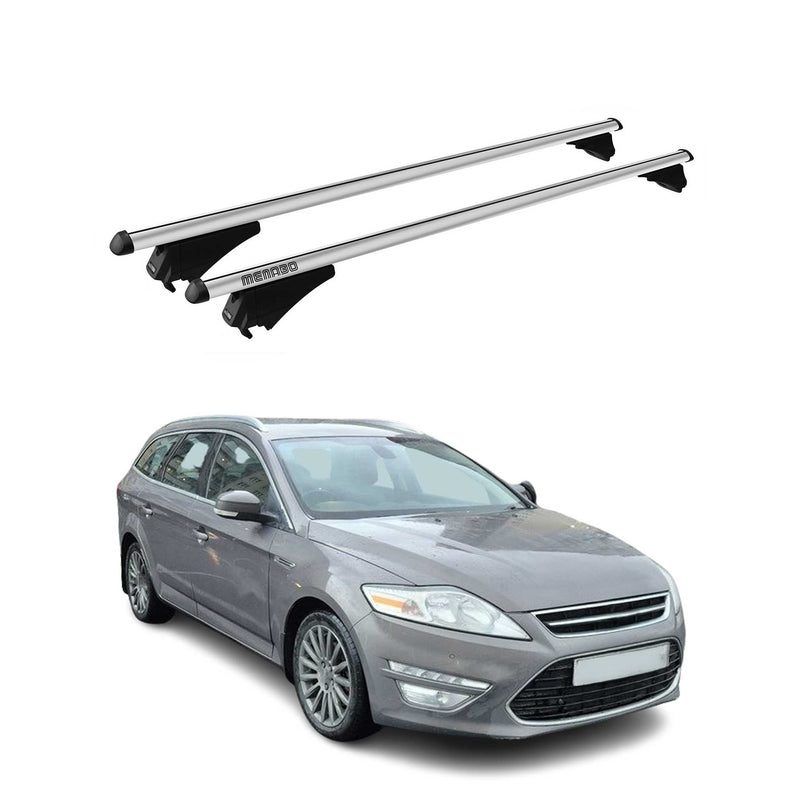 Tiger Barres de toit transversales pour Ford Mondeo III Wagon 2010-2014 Gris