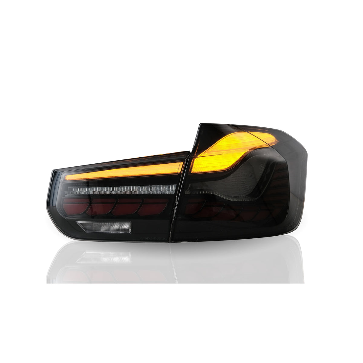 JOM OLED/LED Feux Arrière pour BMW F30 Berline 2011-2019 Rouge Foncé Fumé
