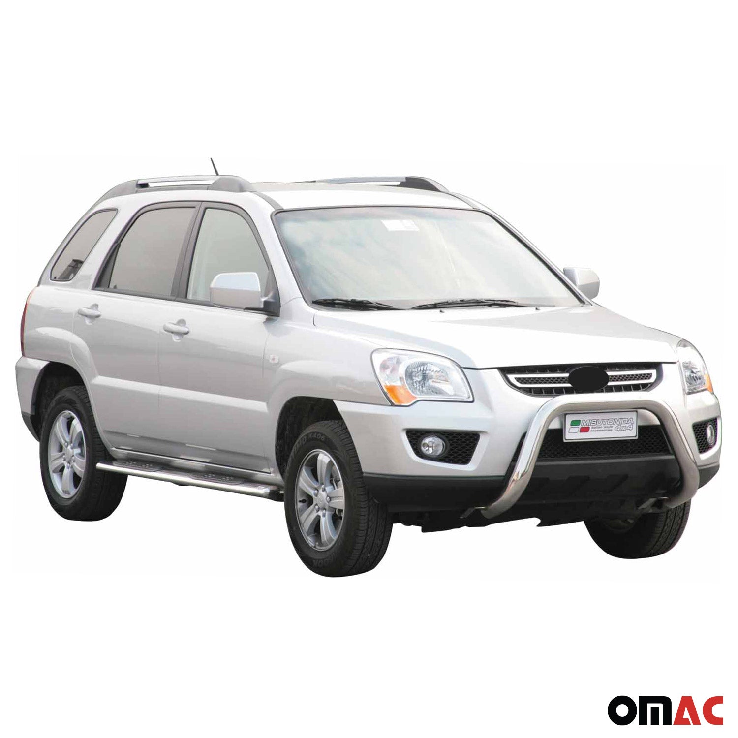 Pare-buffle Avant pour Kia Sportage 2008-2010 76 mm en Acier Gris