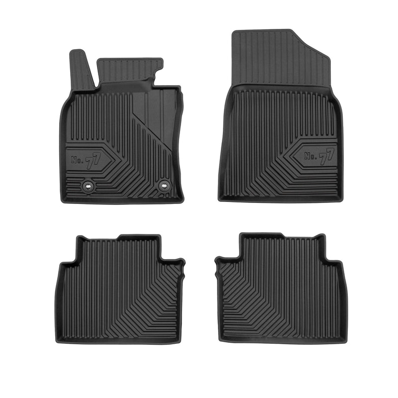 Tapis de sol No.77 pour Toyota Camry VIII Hybrid 2017-2024 Pre-FL TPE Noir 4Pcs