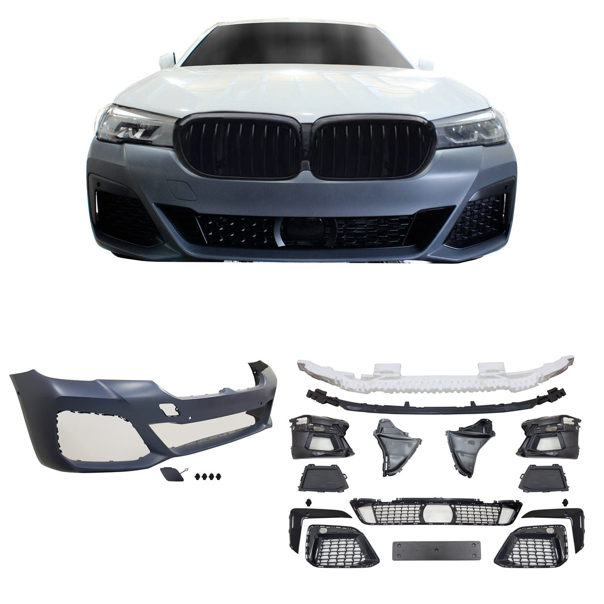 JOM Pare-choc Avant pour BMW Série 5 (G30) 2020- Restylage Polypropylène