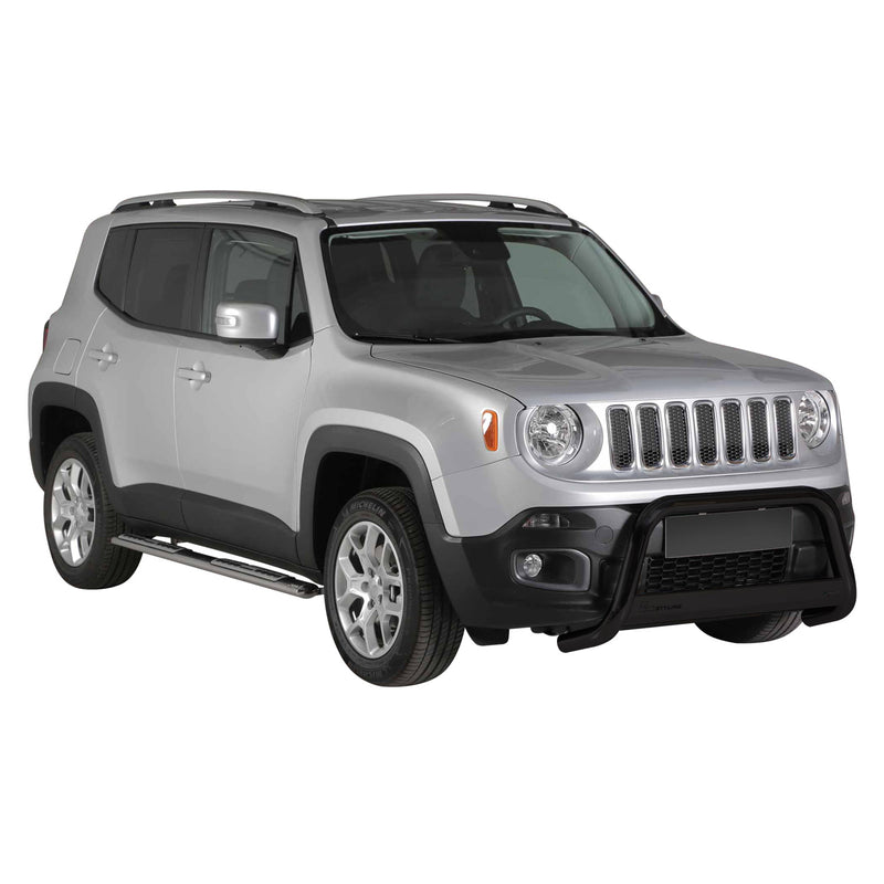 Pare-buffle Avant pour Jeep Renegade 2014-2017 63 mm en Acier Noir