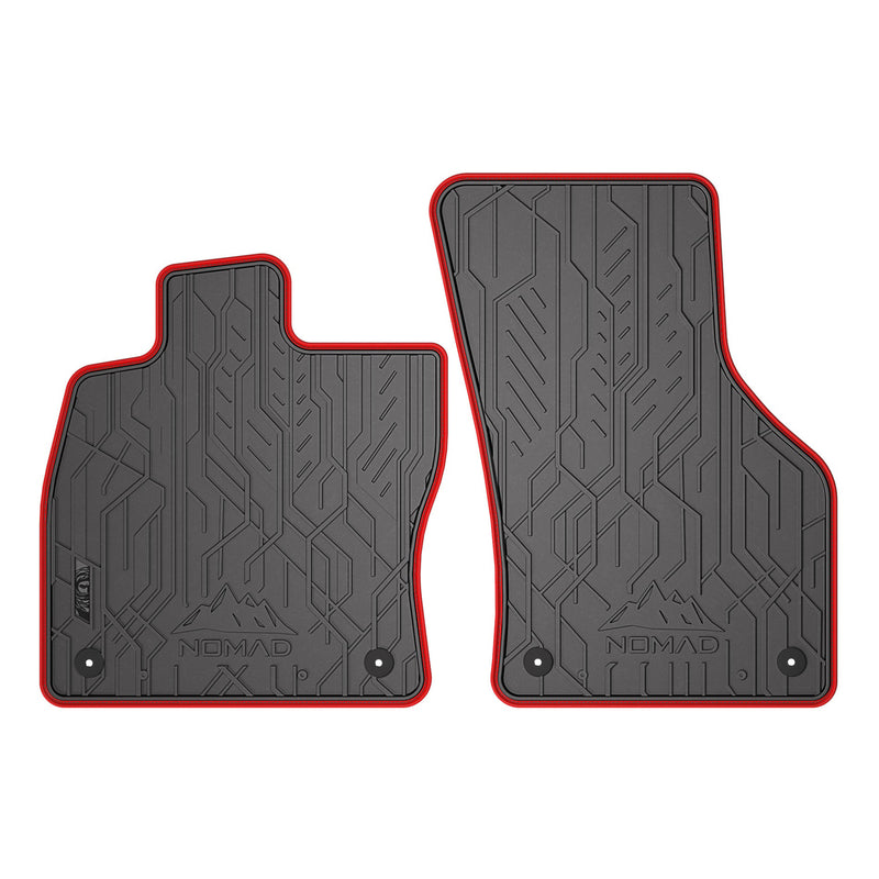 Tapis de Sol de Voiture pour Seat Leon III 2012-2020 Caoutchouc Noir-Rogue 2Pcs