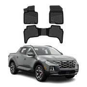 OMAC Tapis de sol pour Hyundai Santa Cruz 2022-2026 en caoutchouc Noir 3Pcs