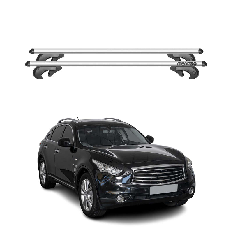 Barres de toit pour Infiniti Qx70 S51 2013-2025 90kg Aluminium Gris 2tlg