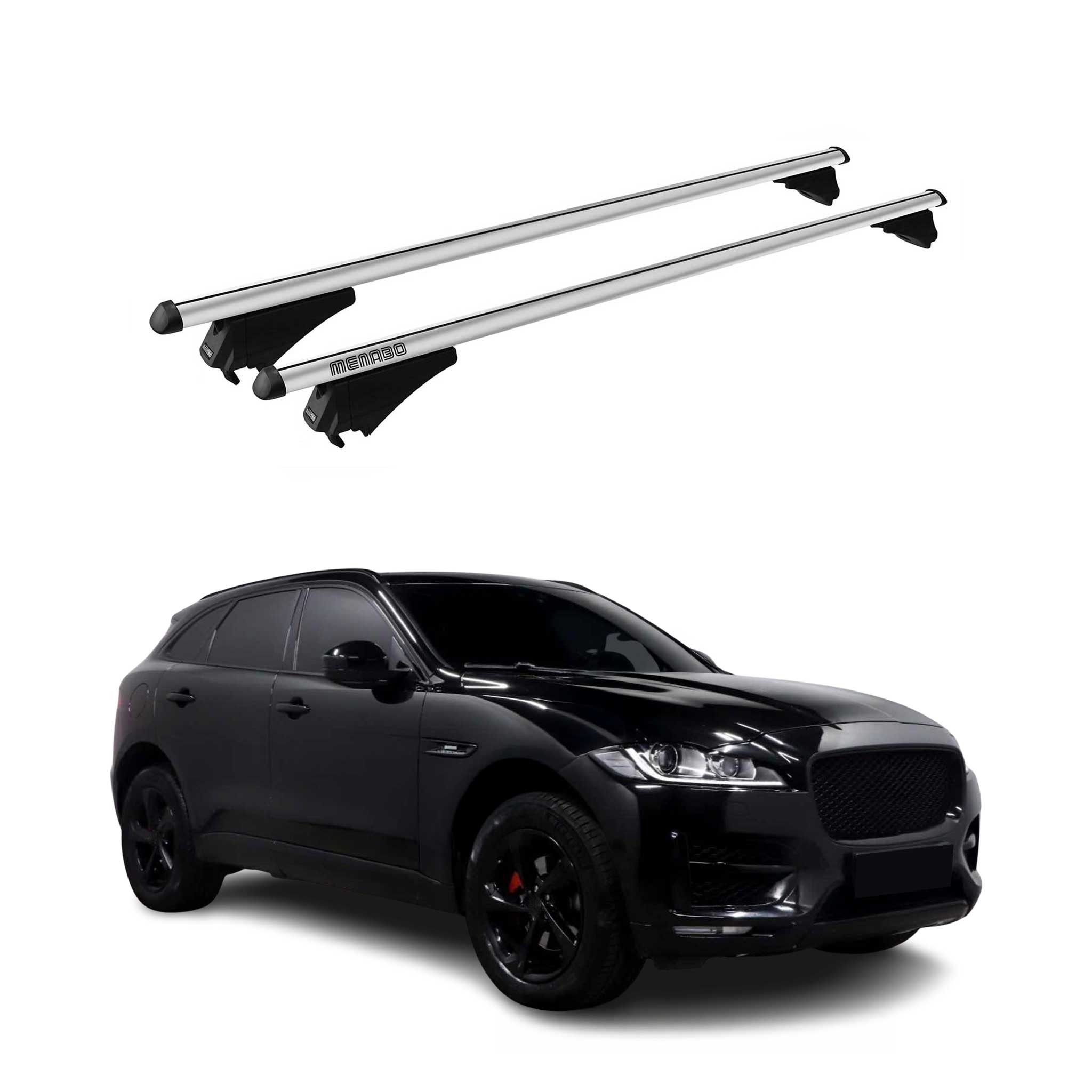 Tiger Barres de toit transversales pour Jaguar F-Pace X761 2016-2020 Gris