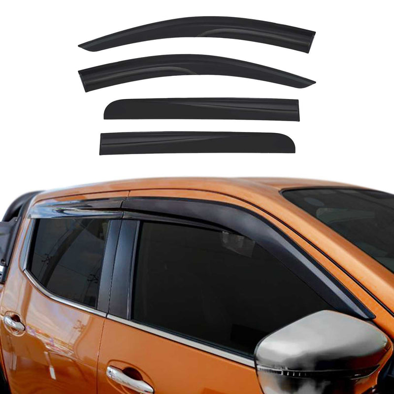 Déflecteurs De Vent Pluie D'air pour Fiat Fullback 2016-2023 Acrylique 4 Pcs