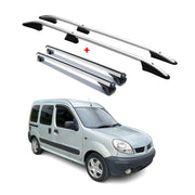 Kit Barres de toit pour Renault Kangoo 2004-2008 L1 Alu Gris 4x