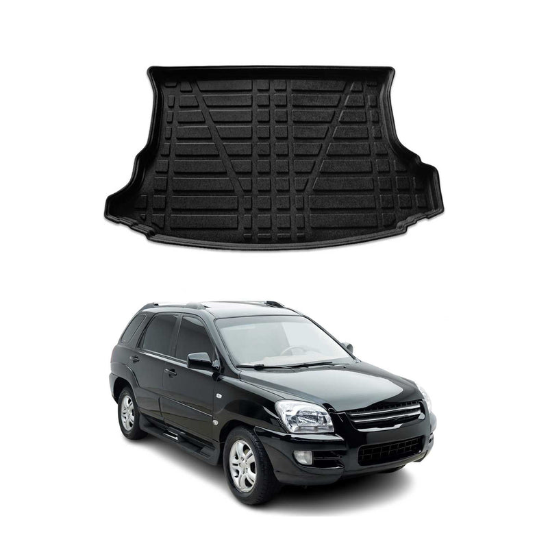 Tapis de Coffre pour Kia Sportage 2004-2009 en TPE Noir