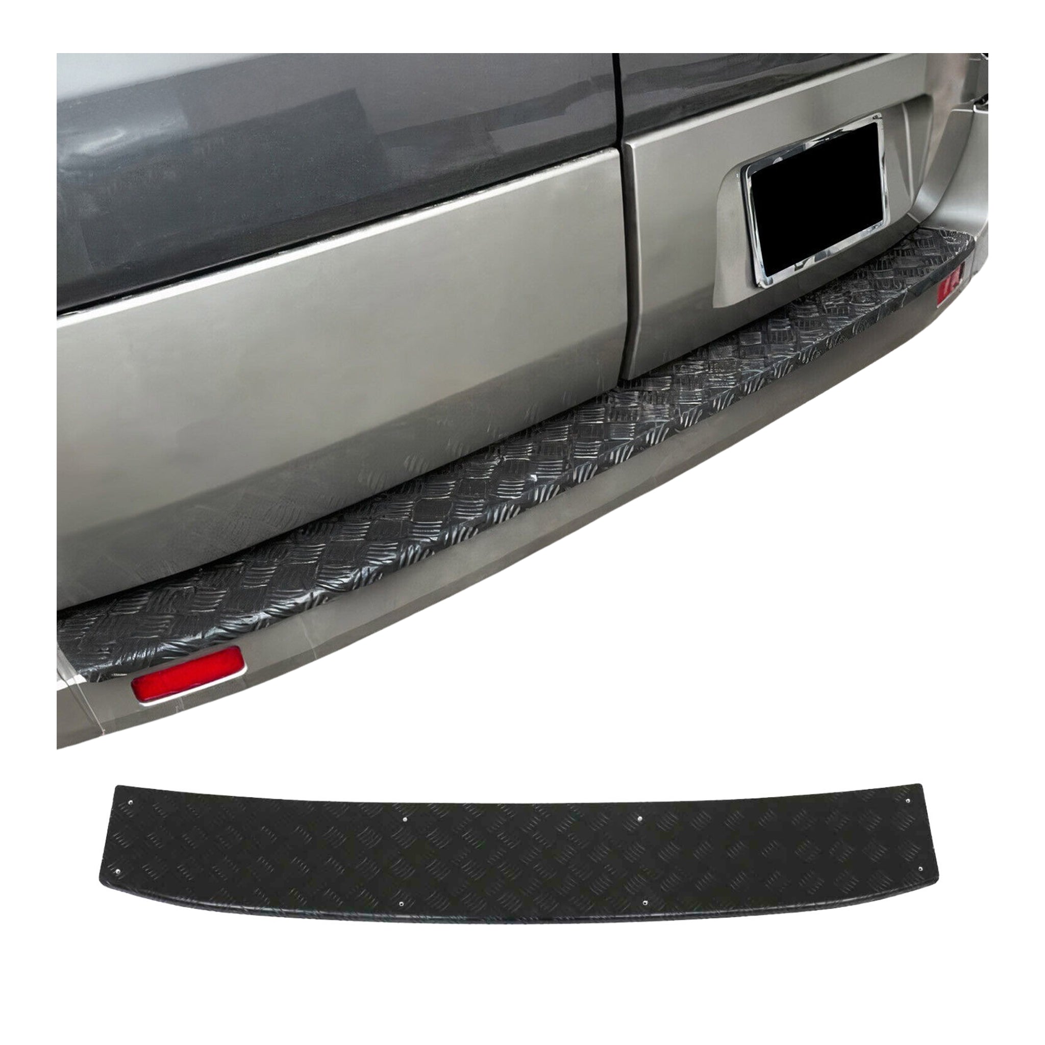 Protection Seuil de Pare-chocs Arriére Pour Ford Transit 2014-2025 en Alu Noir