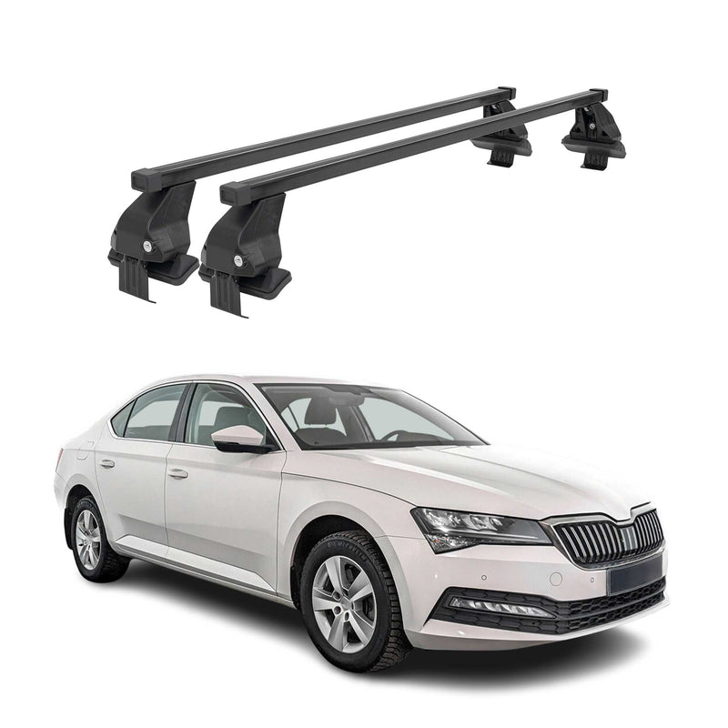 Barres Transversales Menabo pour Skoda Superb 2015-2019 Noir