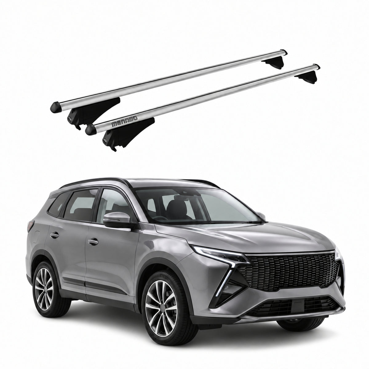 Menabo Barres de toit pour Sportequipe 8 2023-2026 Argenté Aluminium 2 Pièces