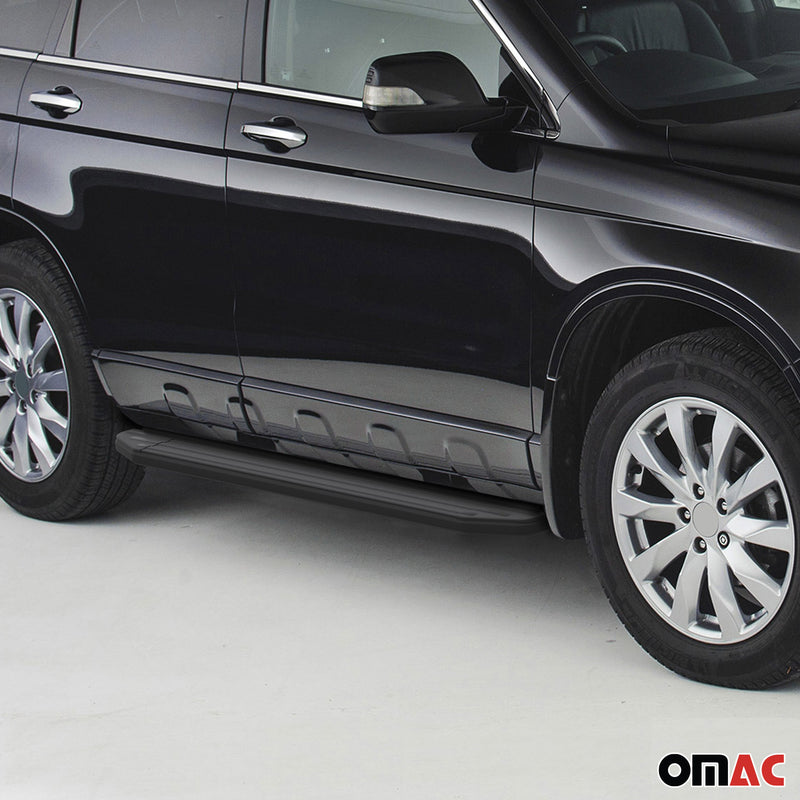 Marchepieds Latéraux pour Honda CR-V 2007-2012 Alu Noir ABE