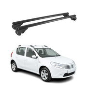 Barres de toit Transversales pour Dacia Sandero Stepway I 2009-2012 TÜV Noir 2x