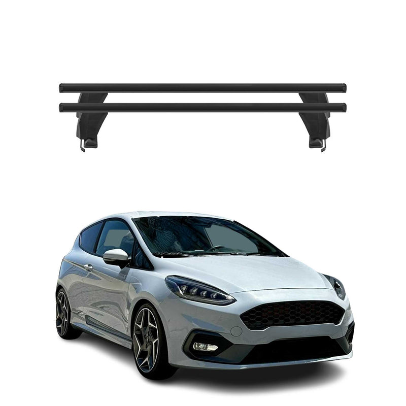 Menabo Barres de toit Transversales pour Ford Fiesta VII ST-Line 2017-2024 Noir