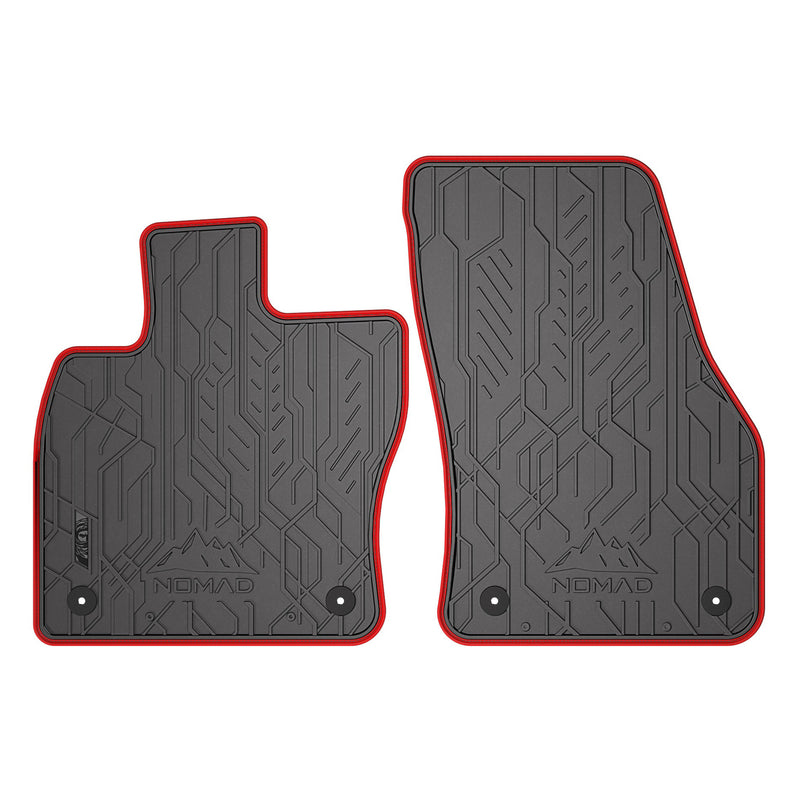 Tapis de Sol de Voiture pour VW T-Roc 2017-2025 Caoutchouc Noir-Rogue 2Pcs