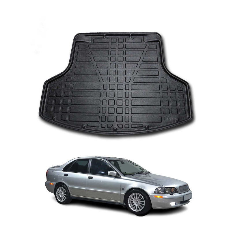 Tapis de Coffre pour Volvo S40 1995-2004 Berline en TPE Noir