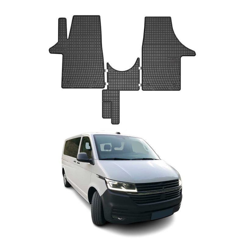 Tapis de Sol pour VW T6 T6.1 Transporter 2015-2024 OMAC Noir Caoutchouc