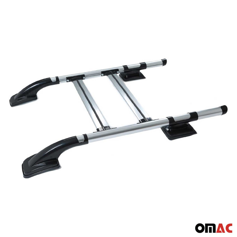KIT Barres de toit trans+long pour Toyota Hilux 2015-2025 Aluminium Gris