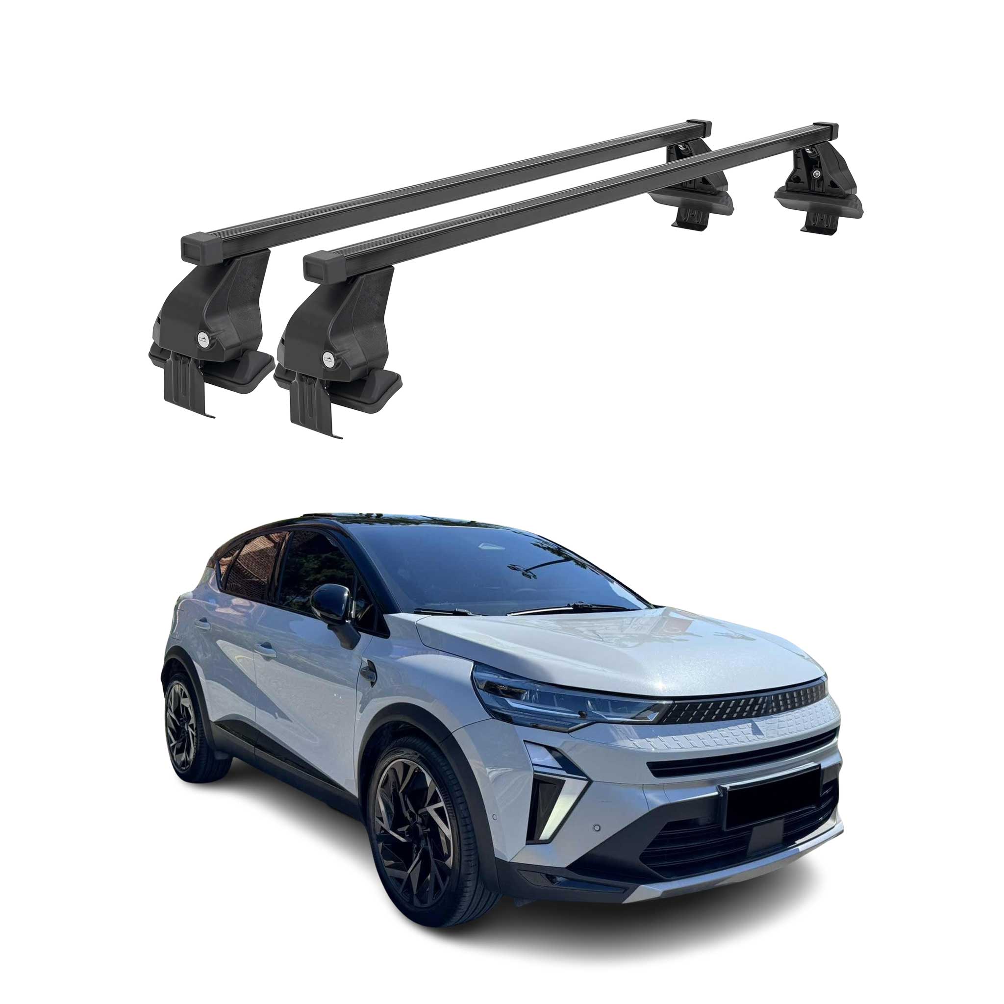 Menabo Barres de toit transversales pour Renault Symbioz 2024-2025 Acier Noir 2x