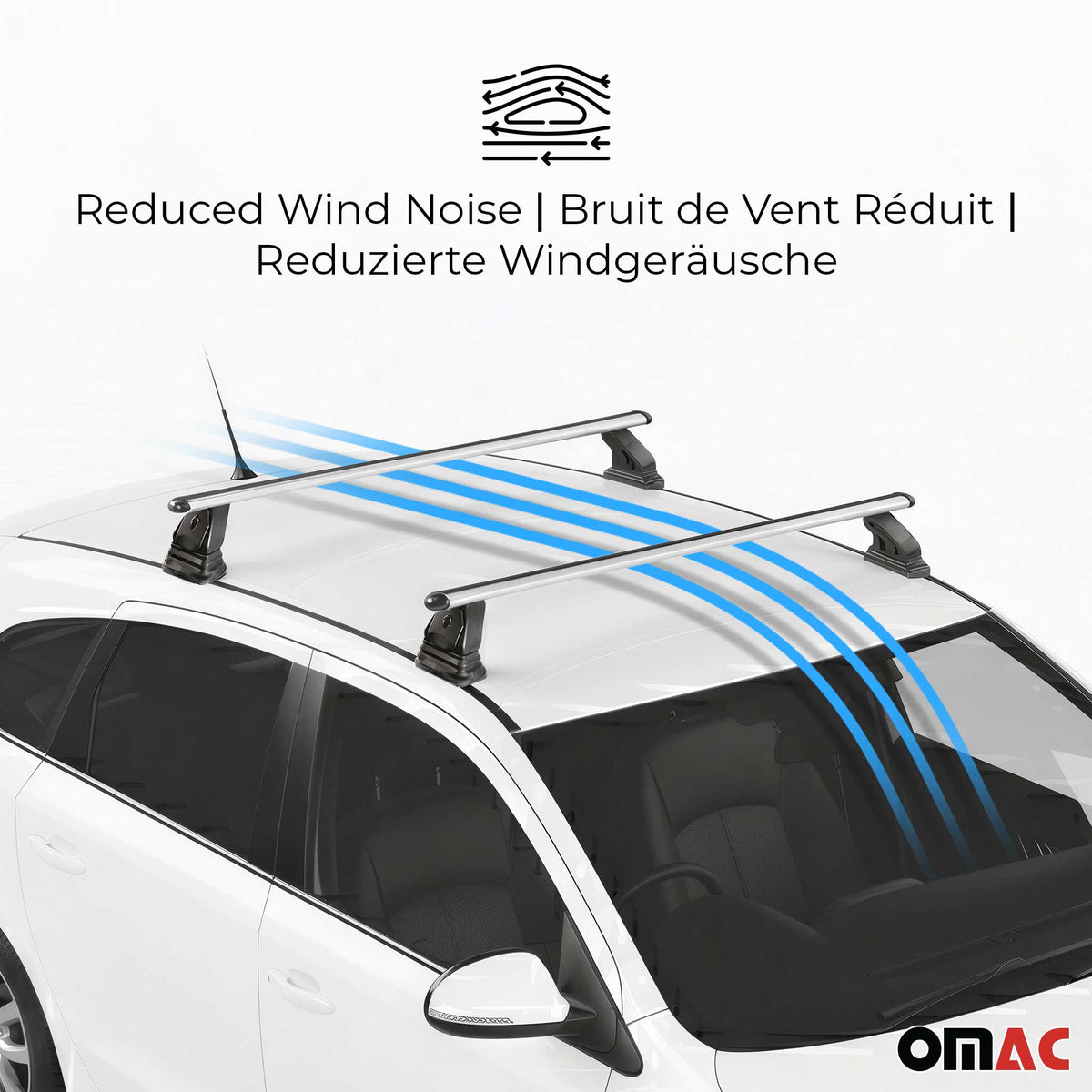 Barres de toit Aluminium pour Ford Transit Connect I 2003-2013 TÜV Gris 2Pcs