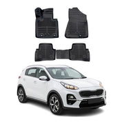 Tapis de sol pour Kia Sportage 4 2016-2021 Noir 3D en Caoutchouc TPE 4Pcs