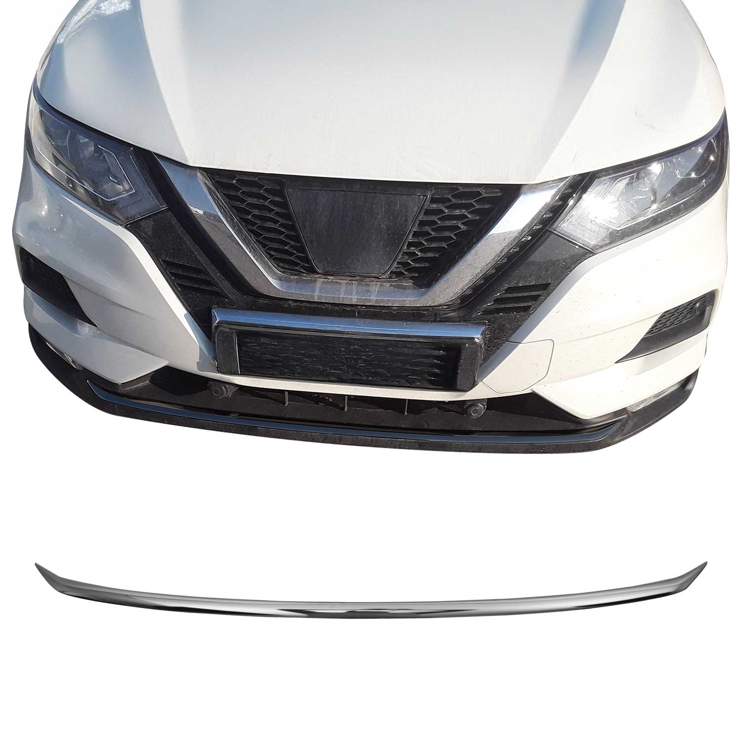 Garniture de Pare-chocs Avant pour Nissan Qashqai 2017-2021 Chromé
