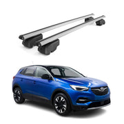 Barres de toit Transversales pour Opel Grandland X 2017-2024 Alu Gris ABE