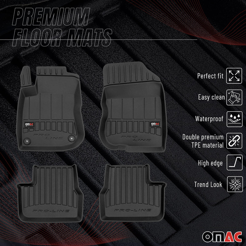 Tapis de Sol pour Peugeot 2008 2013-2019 Caoutchouc TPE Noir