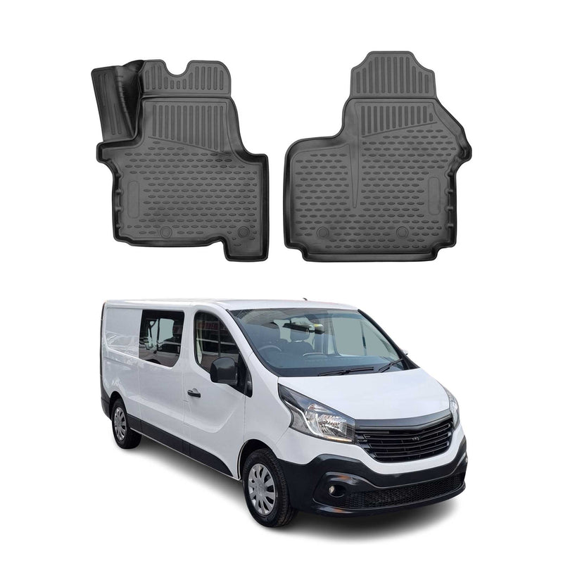 OMAC Tapis de sol pour Fiat Talento Renault Trafic 2014-2024 en caoutchouc Noir