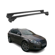 Barres de toit Transversales pour Kia Ceed Break 2007-2012 Aluminium Noir