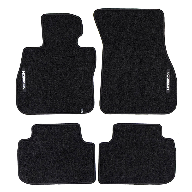 Tapis de Sol de Voiture pour BMW Série 1 F40 2019-2024 Velours Durable Noir 4Pcs