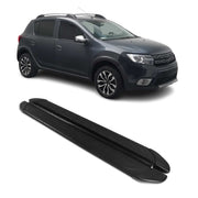 Marchepieds Latéraux pédale pour Dacia Sandero Stepway 2007-2012 2Pcs Alu Noir