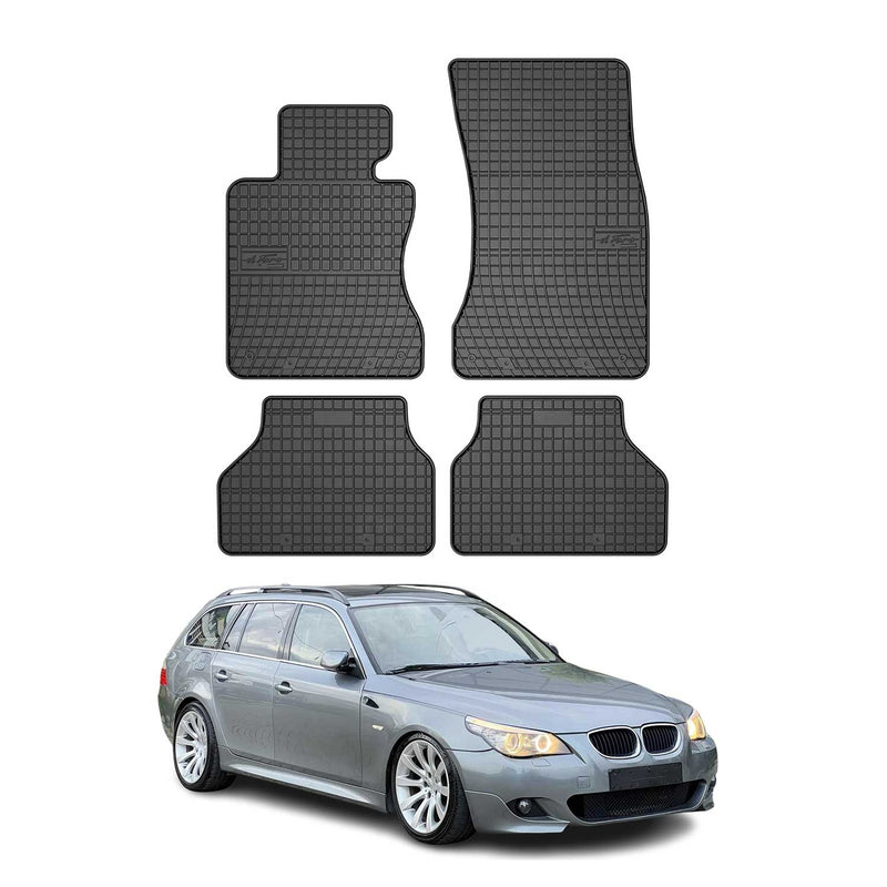 OMAC Tapis de sol pour BMW Série 5 E60 E61 2003-2010 Noir en caoutchouc